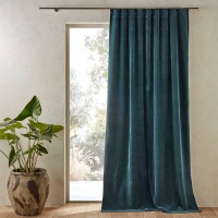 Штора Из велюра Nyodhi 140 x 220 см синий AM.PM  фото, kupilegko.ru